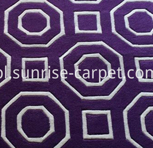 hand tufted carpet with purple 3